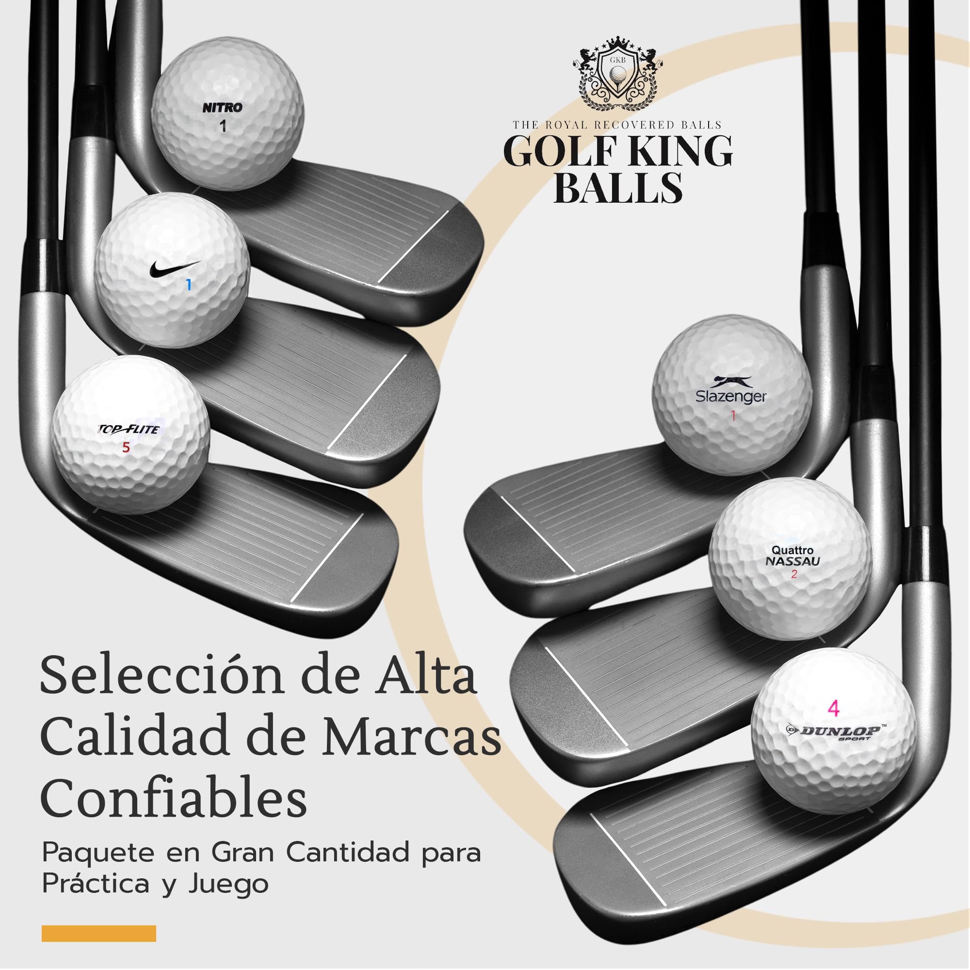 Pelotas de Golf Recuperadas 50 Unidades Mezcla de Marcas Económicas