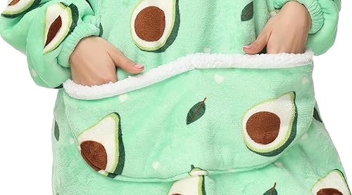 Miniatura 6 de LUSJNGE Manta de gran tamaño con capucha gruesa de sherpa gigante con capucha para adultos, adolescentes y niñas