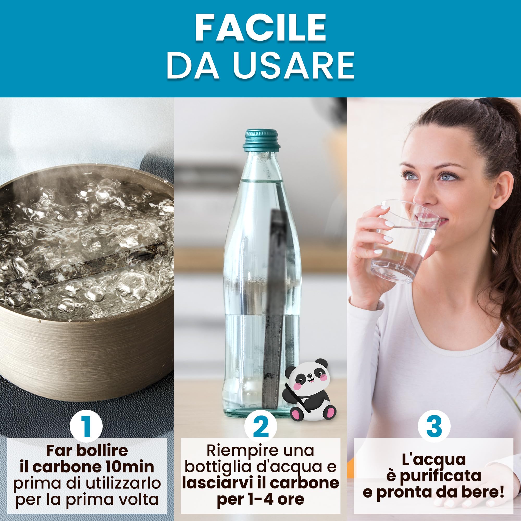 ORINKO® Carboni Attivi per Acqua in Carbone Takesumi x10 - Purificatore Naturale Ecologico in Bambù Binchotan - Bastoncino Riutilizzabile per Caraffa, Rubinetto, Acquario
