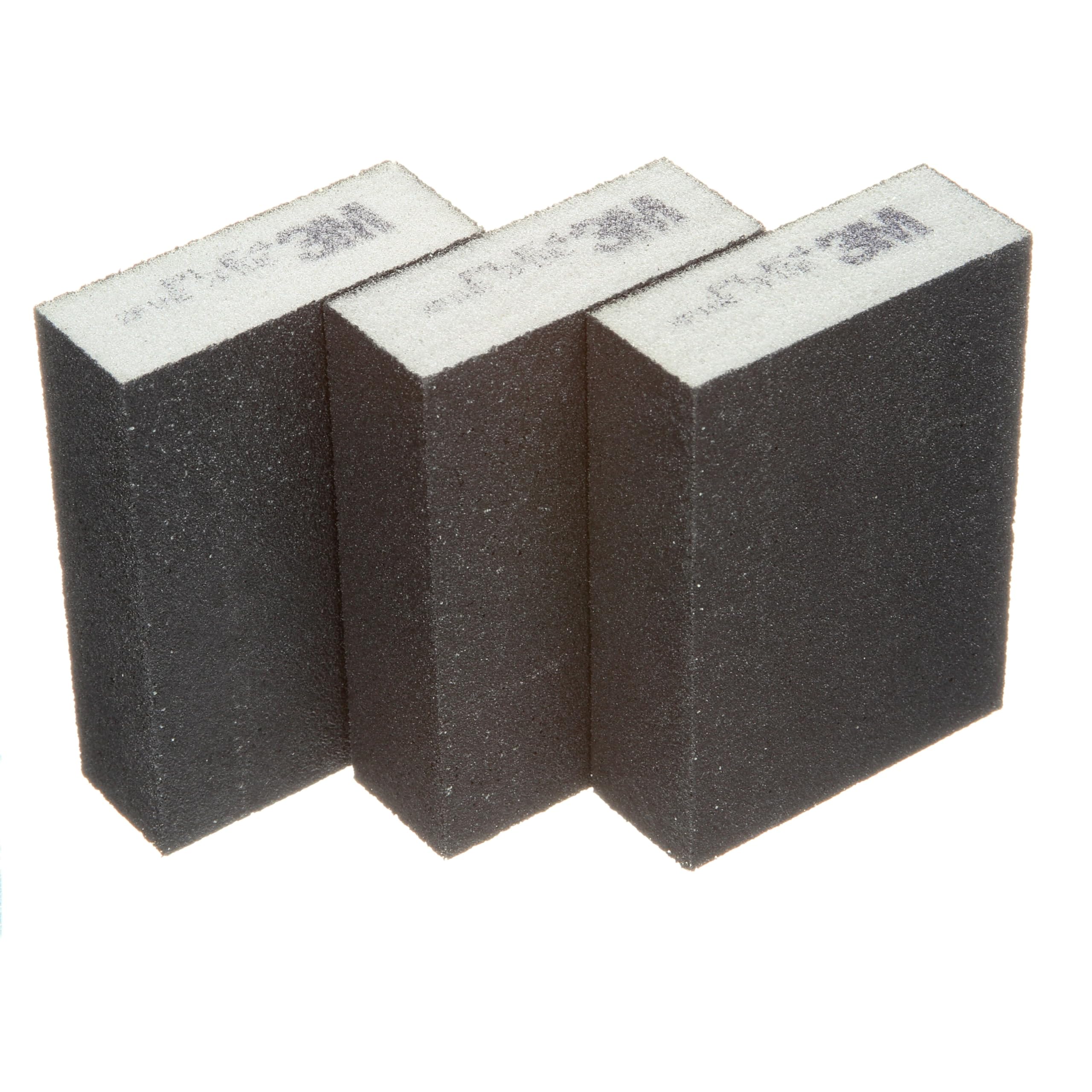 3M Średnia/gruba gąbka szlifierska, 3-3/4" x 6,25 cm x 2,5 cm, 3-pak