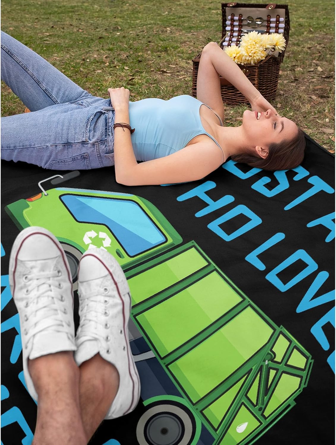 Custom Throw Blanket Just A Boy Who Loves Garbage Truck with Your Text Custom Throw Blanket with Your Text Personalized Blankets Best Gifts for Family, Friends 80"x60" Large for Adult