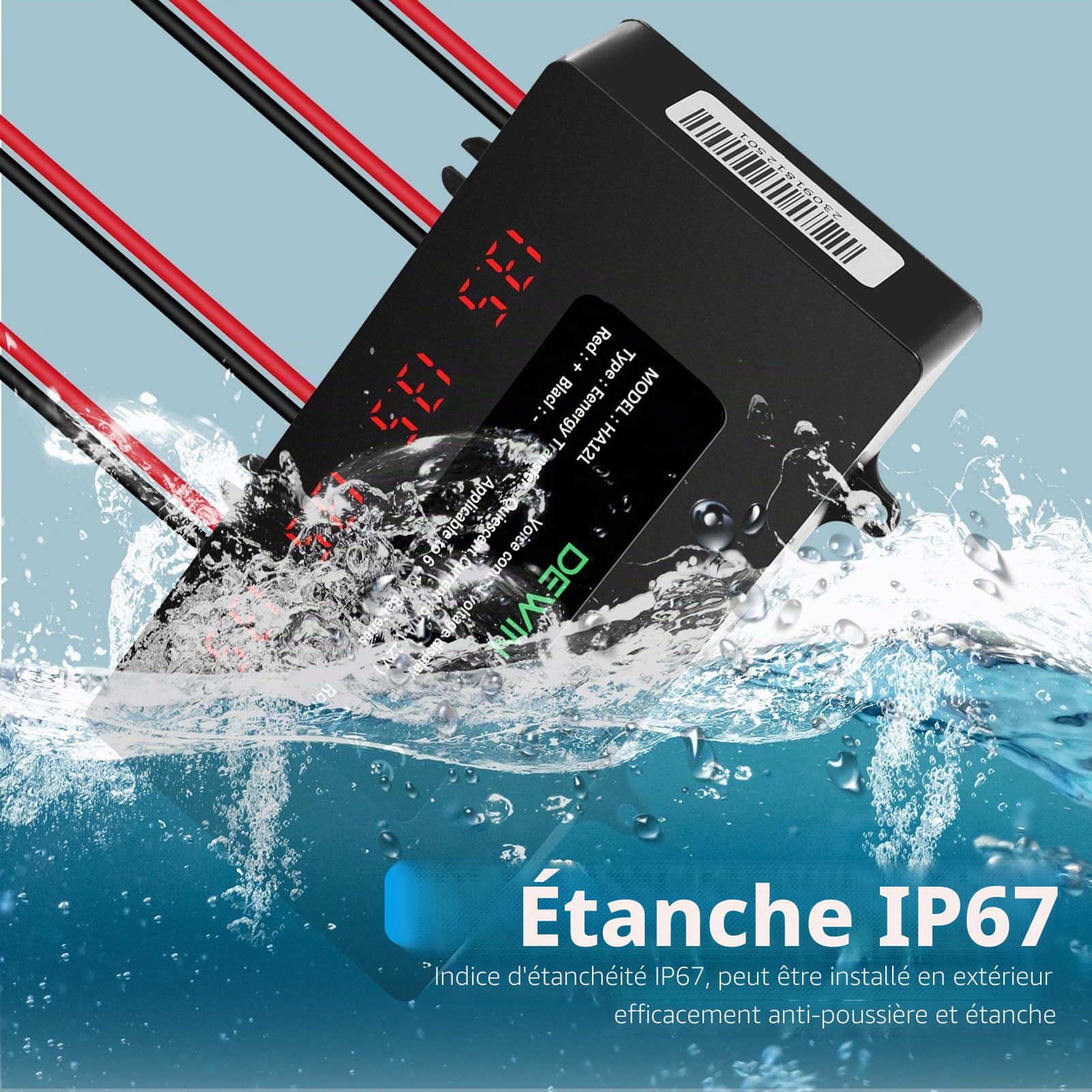 DeWin Batterie Equalizer, égaliseur de Batterie 48V Affichage numérique Équilibreur de Batterie 4 x 12V for Batterie au Lithium Plomb-Acide