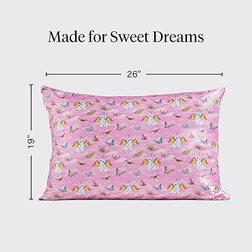 Miniatura 3 de Kitsch x Lisa Frank - Funda de almohada de satén con cremallera para cabello y piel, más suave que las fundas de almohada de seda Queen, sin