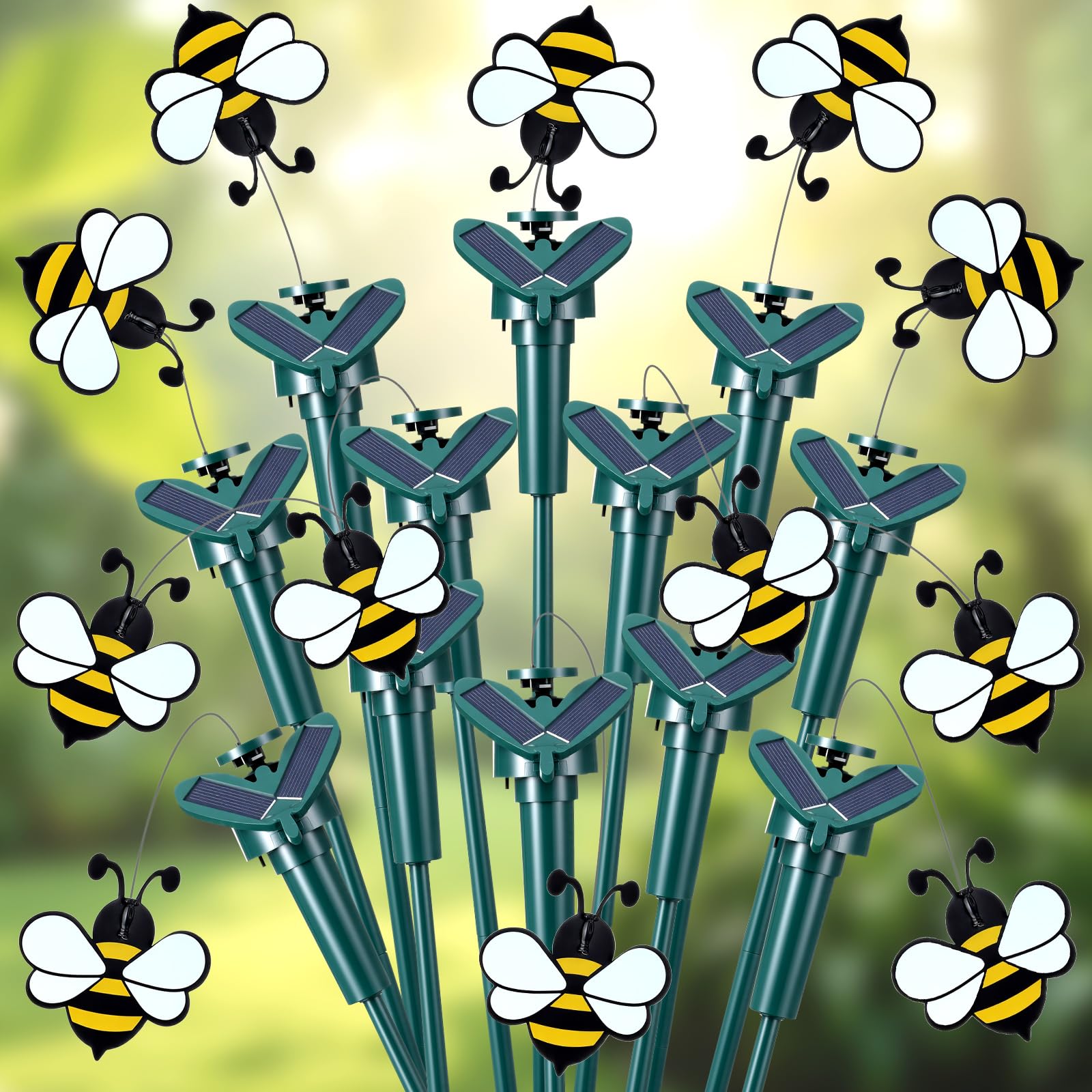 Photo 1 of Retisee 12 Pcs Solar Flying Bees Garden Decor