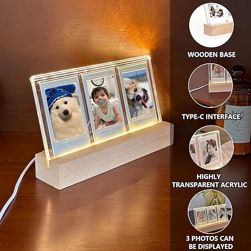 Miniatura 9 de wogozan Instax Mini - Marco Polaroid para cámara instantánea Fujifilm Instax Mini 121198EVO y foto de película Polaroid de 3 pulgadas, se puede