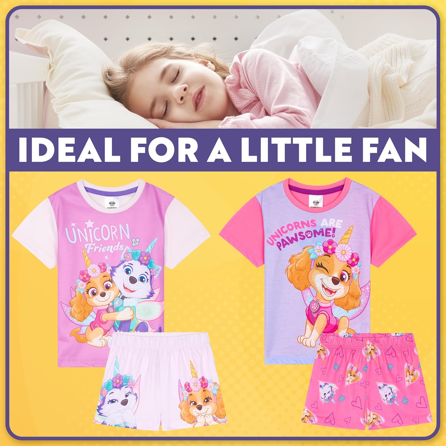 Get Trend Girls Pajamas 2 Pack Short Sleeve Cute PJs Kawaii Pajamas for Kids Teens
