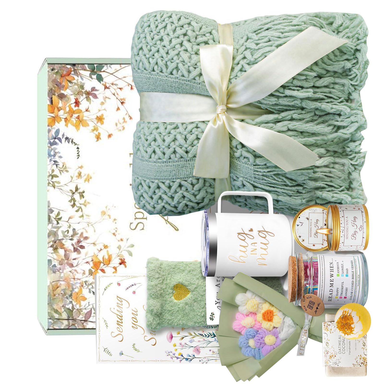 Bbajszx Heartwarming Care Set for Flannel Blanket Wall Uplifting Gift Collections Comfortable Gift Set