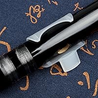 Vista 6 de Flauta japonesa Shinobue 7/8 Hon Instrumento musical de flauta de bambú hecho a mano (negro 7Hon)