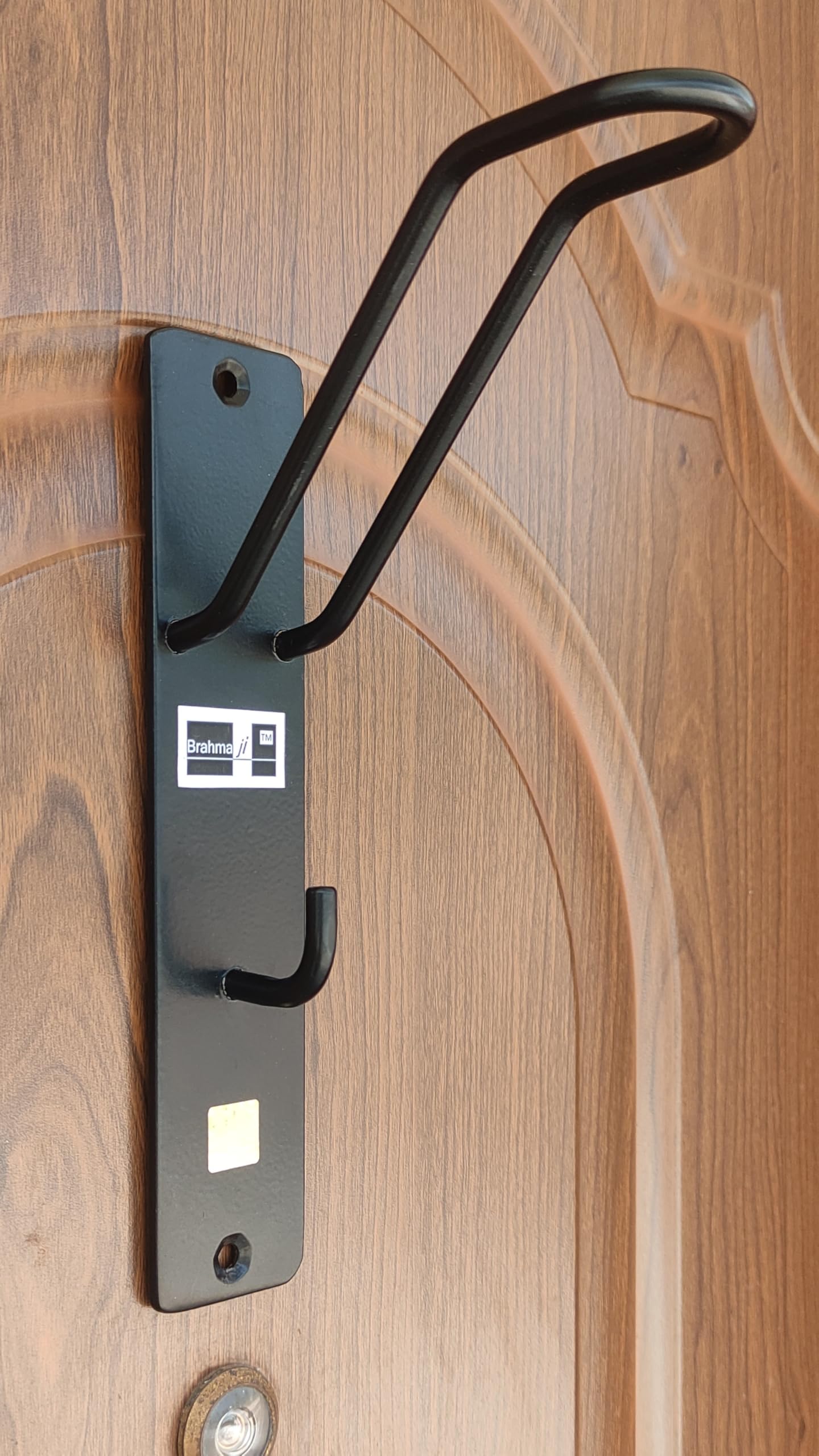 Brahmaji ® brand Helmet Holder Hanger, wall mountable multipurpose organizer hook | Pack of 1(Black) helmet inner material safe premium unique 2025 model