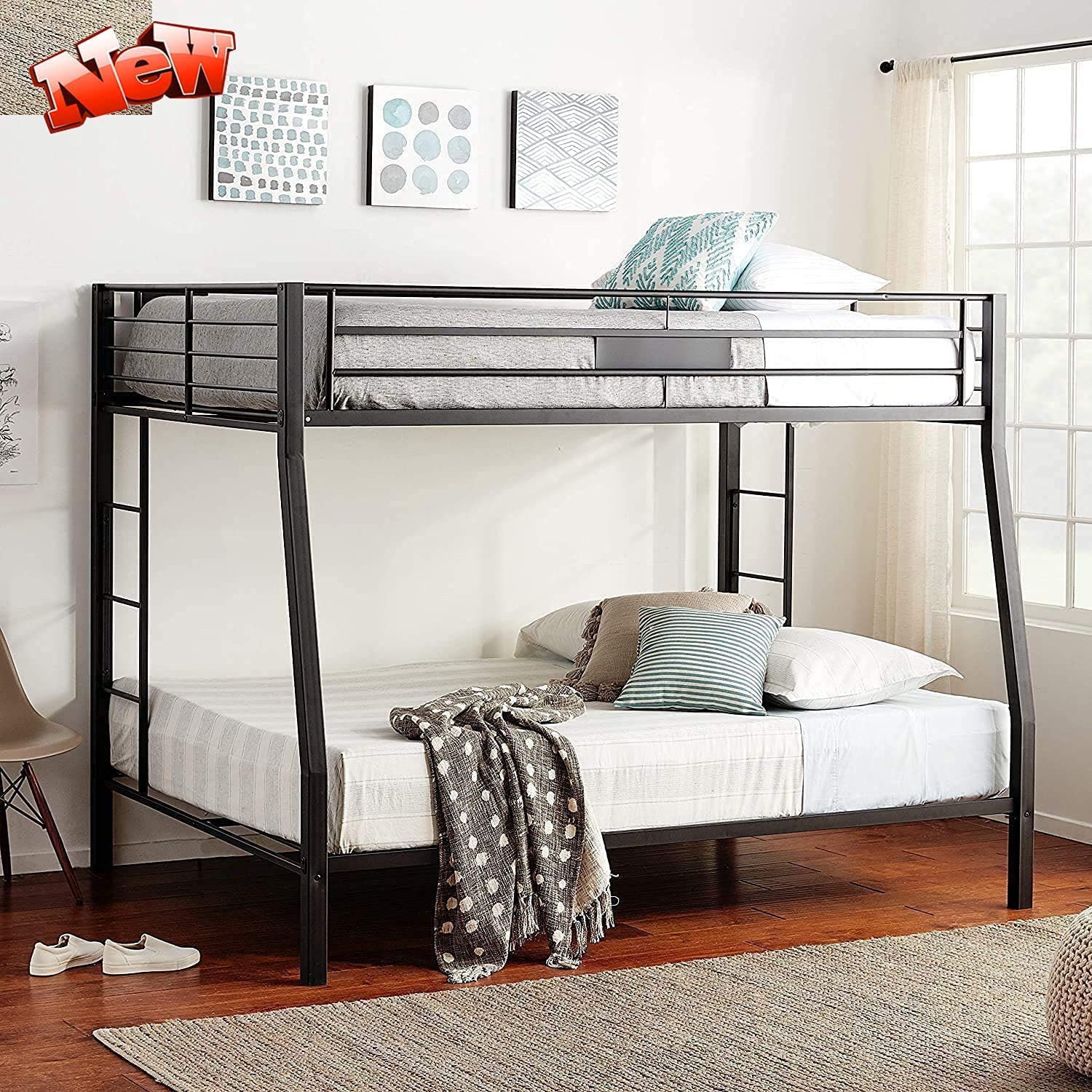 Buy DANGRUUT DOONREXS Upgraded Version Thicken Metal Full XL Over Queen Bunk Bed, Best