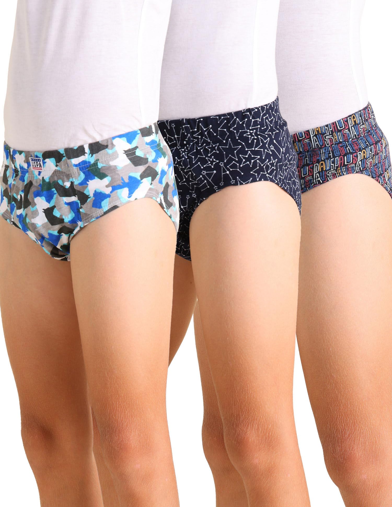 U.S. Polo ASSN. Boys Cotton Briefs (Pack of 3)