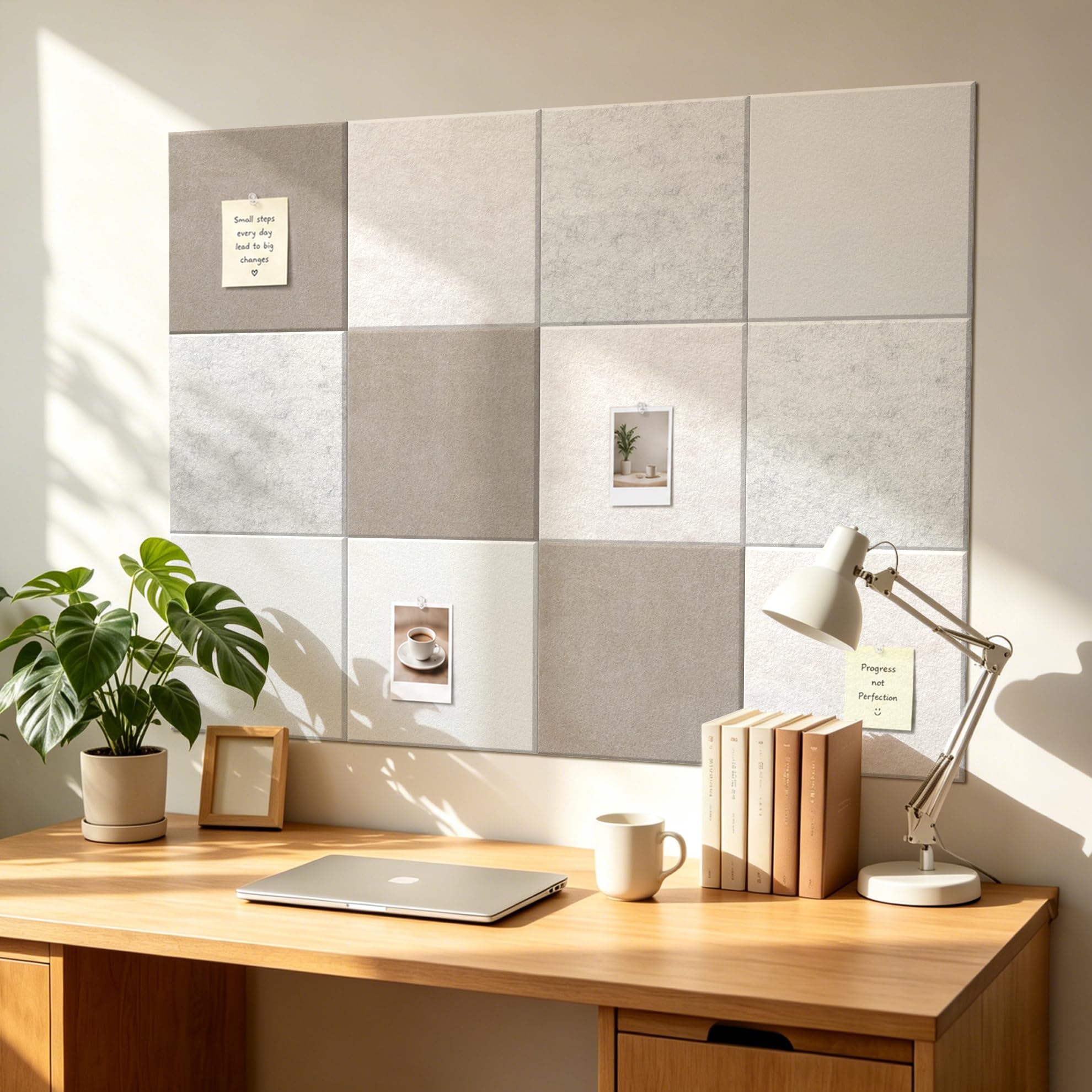 Vieshful Felt Cork Board Alternative 12 Pack 30 x 30 cm Notice Board