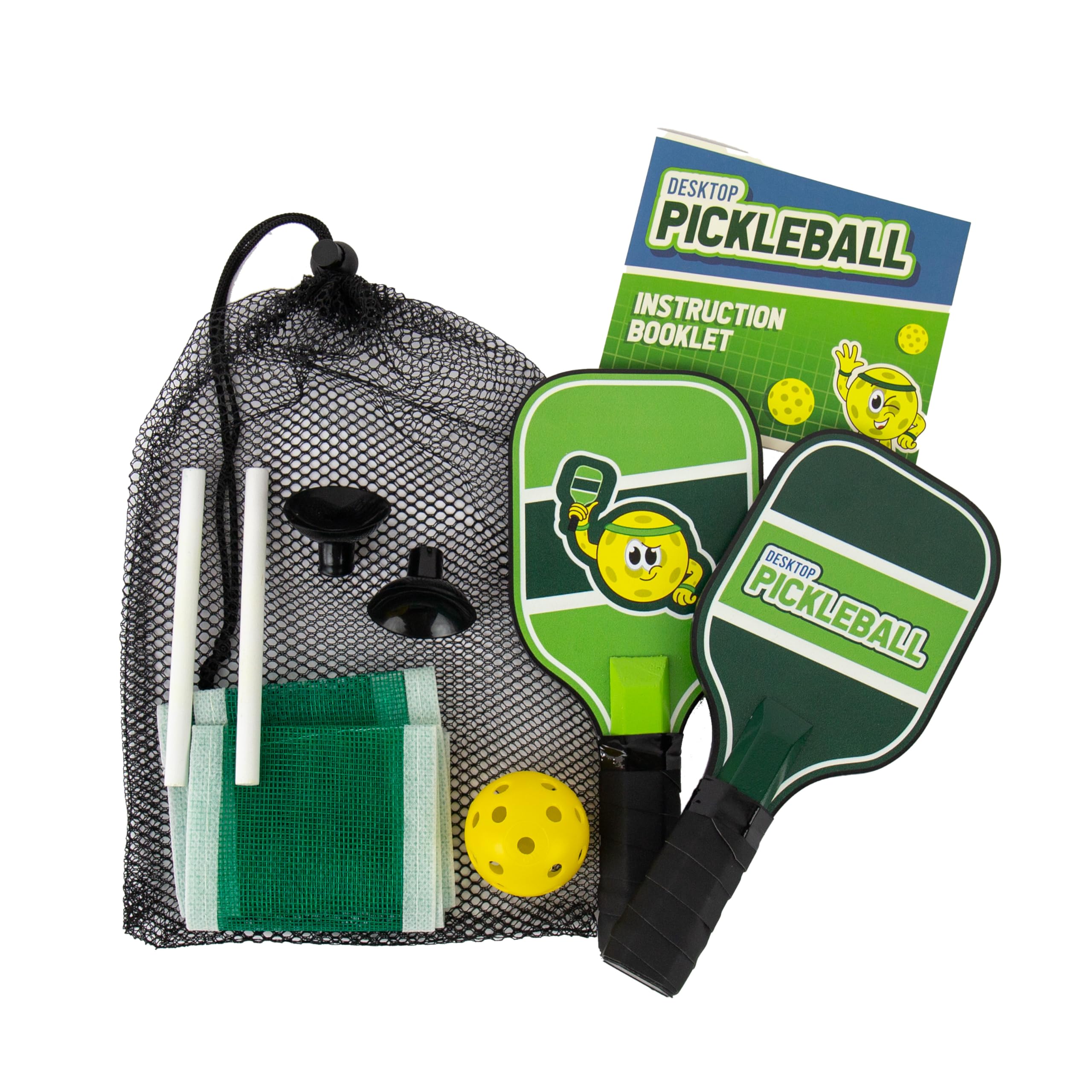 Gift Republic Desktop Pickleball Set, Mini Tabletop Pickleball Court with 2 Paddles, 1 Ball, and Net - Image 4
