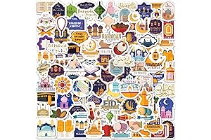 100 Pcs Ramadan and Eid Stickers for Kids and Adults