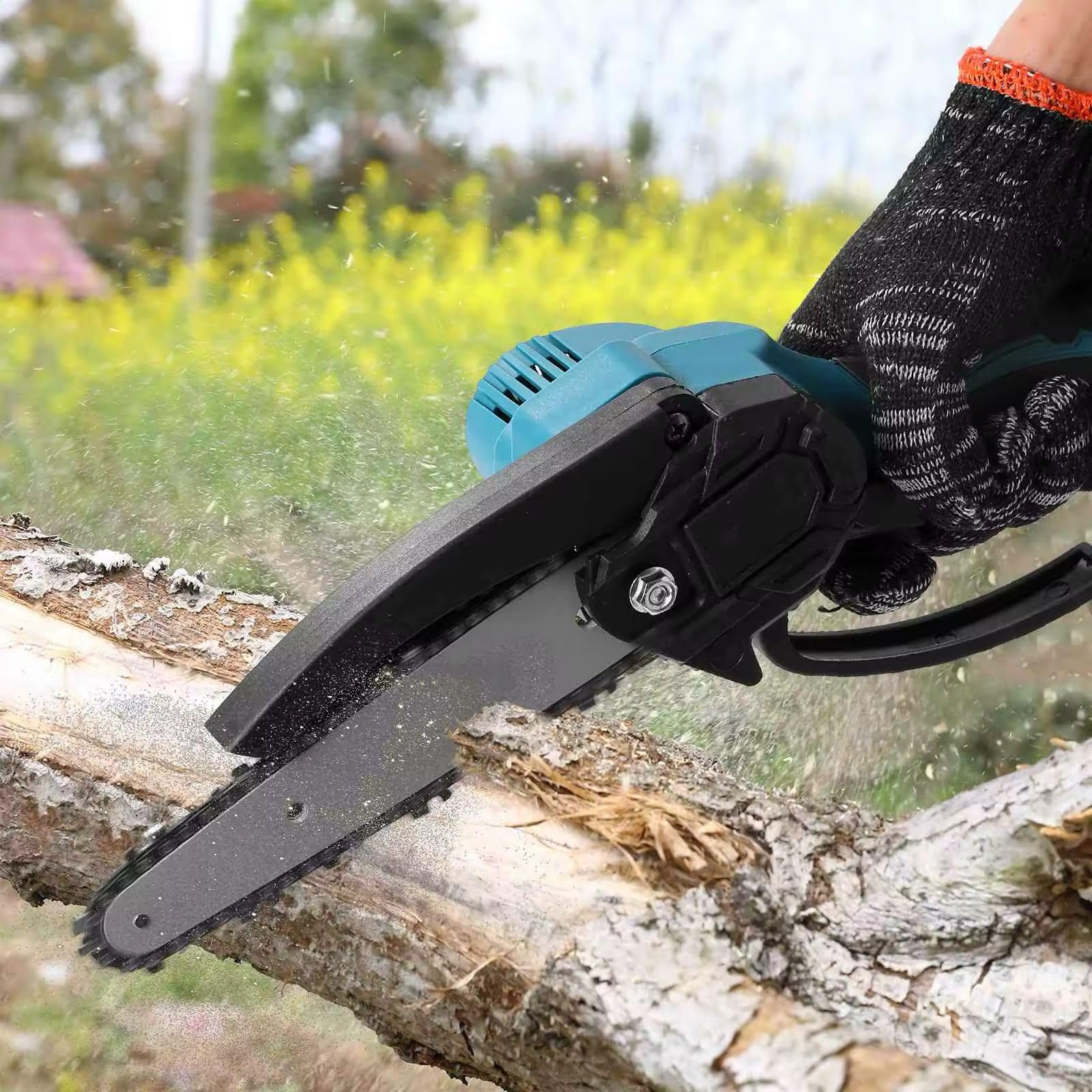 Tijiera de Podadora Eletrica y Motosierra Electrica con 2 Baterías 48V 2000Mah, Sierra para Madera Profesional y Portátil