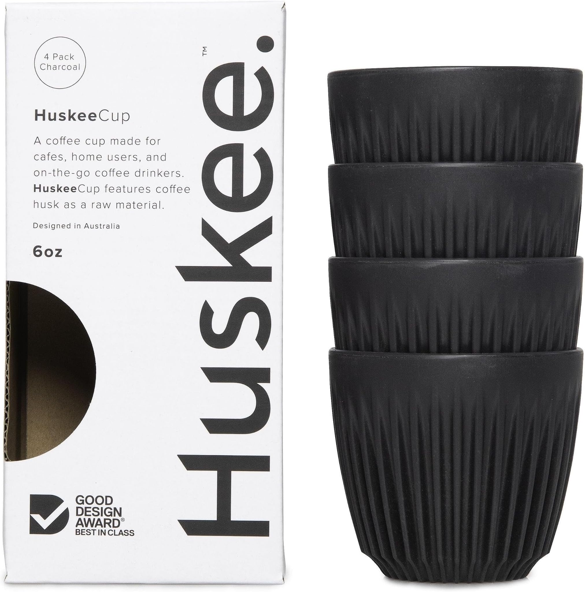 HuskeeCup (4-Pack) (Charcoal, 6oz)