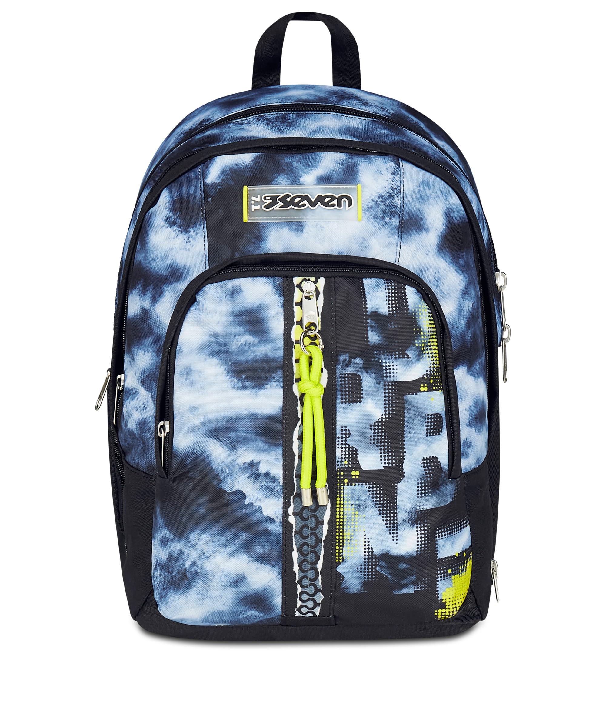Seven Zaino Scuola Dual Detach, Grigio, Doppio Scomparto da 32 L, Con Tasca PC, Tasca Borraccia, Tasca Con Organizer e Scomparto Staccabile, Scuola Media e Superiore, Zaino Ragazzo