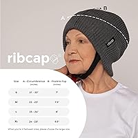 Vista 4 de Ribcap Lenny - Casco protector de grado médico, color gris, estilo gorro