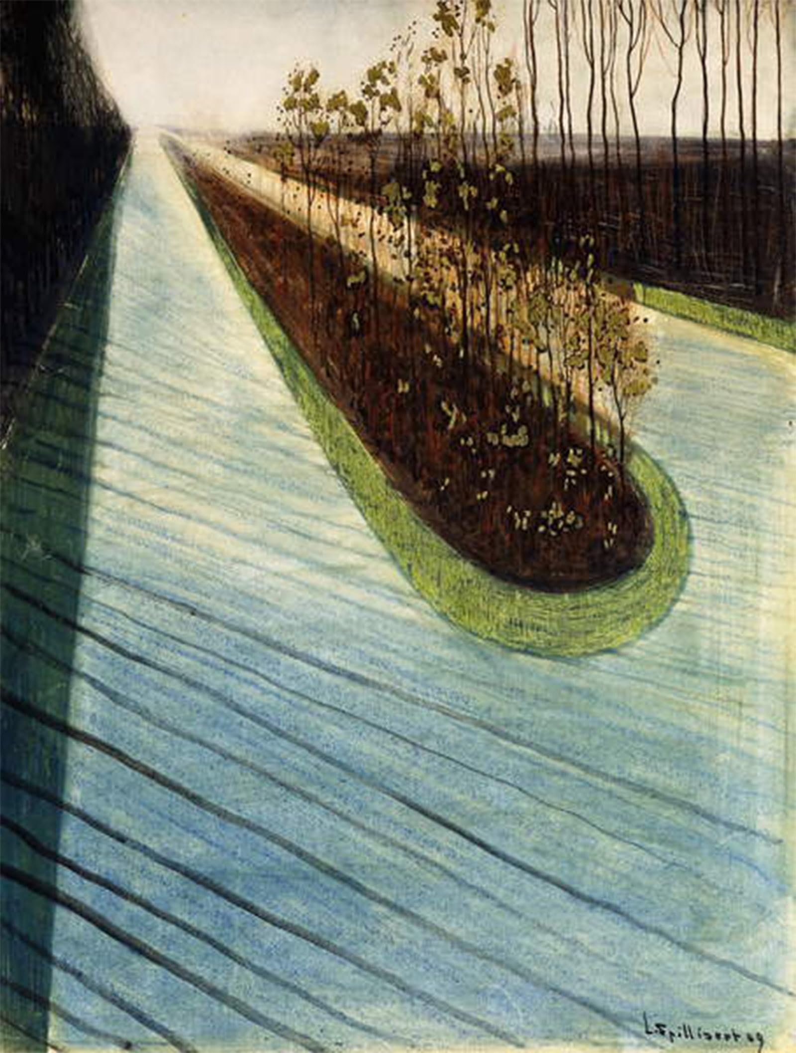 ARTXLXXBN Famous Print Painting Colorful Art Print Queen's Avenue by Leon Spilliaert Canvas Art Decorations for Home Decor 60x90cm