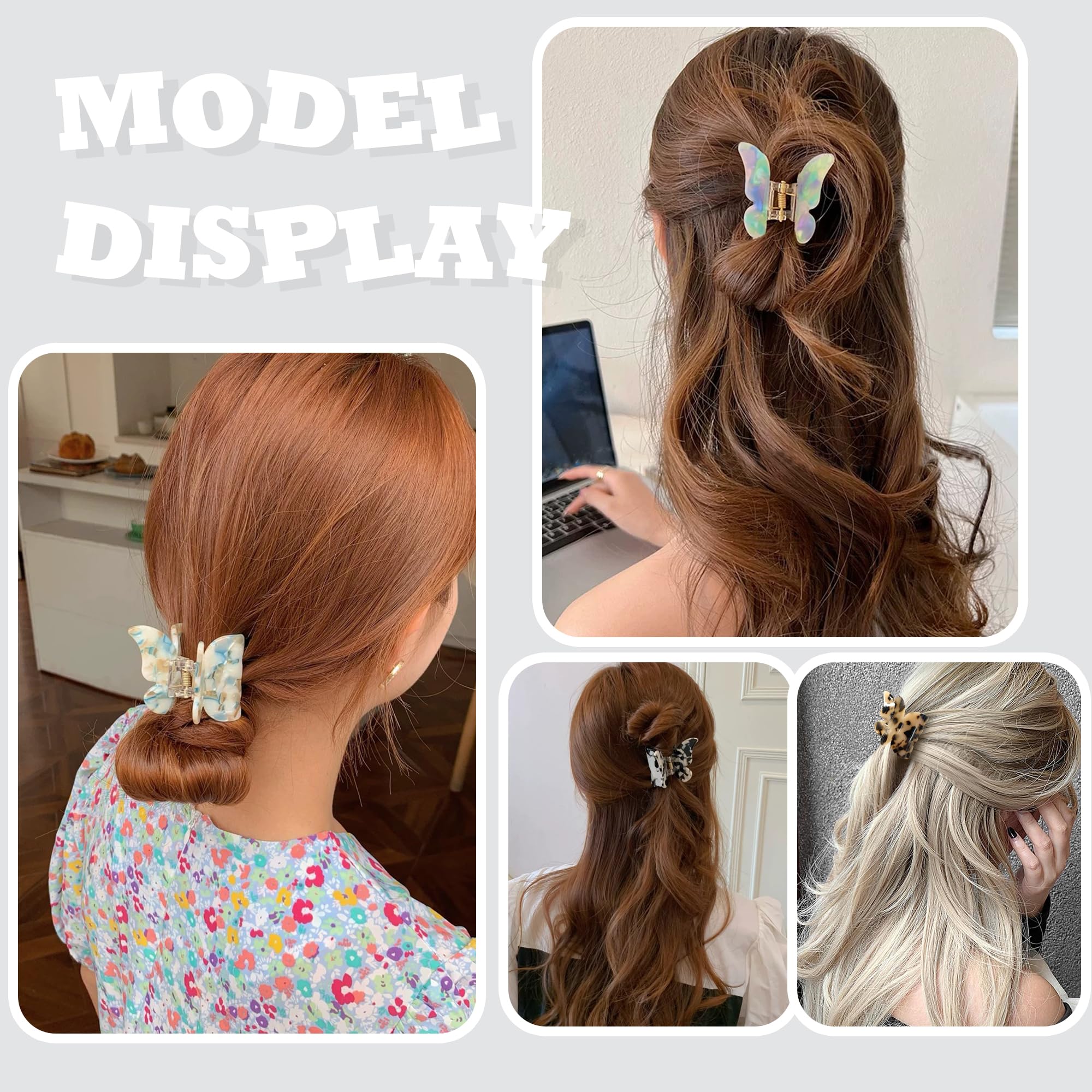 Amazon.com : Butterfly Hair Clips Hair Claw Butterfly  display picture 2