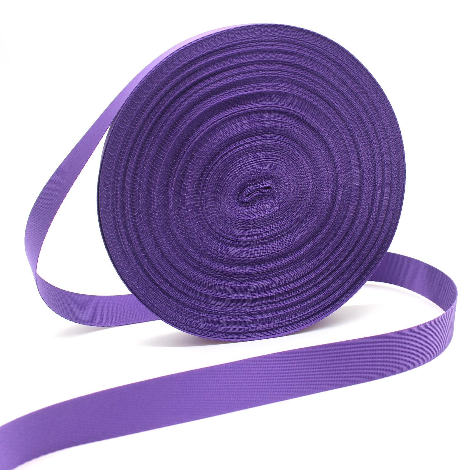 Purple 1 Inch Heavy Duty Nylon Webbing Straps 50Yds for Sewing