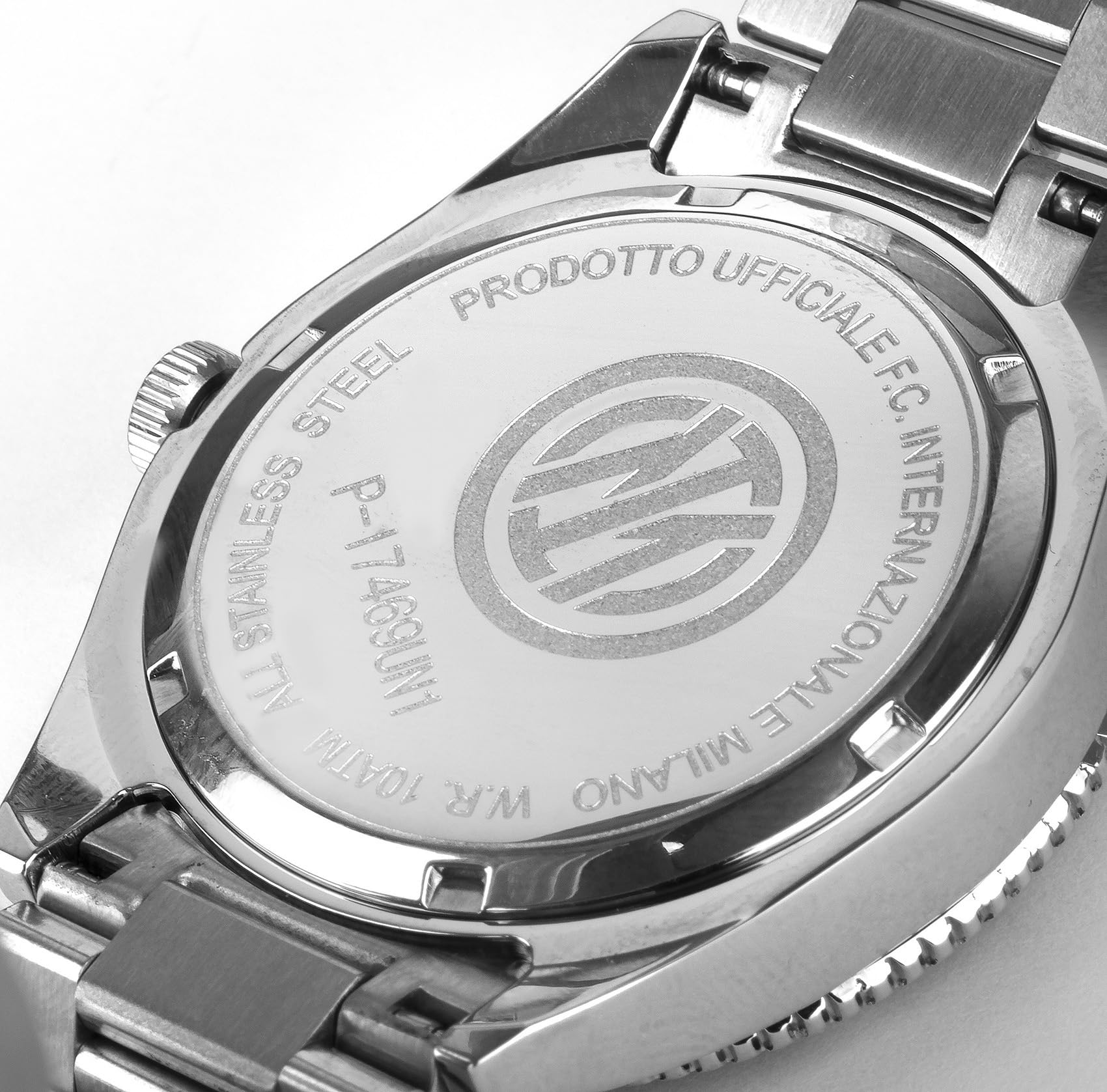 Inter FC Orologio Subacqueo Ufficiale Cassa in Acciaio 40 mm Resistente all'Acqua fino a 100 m
