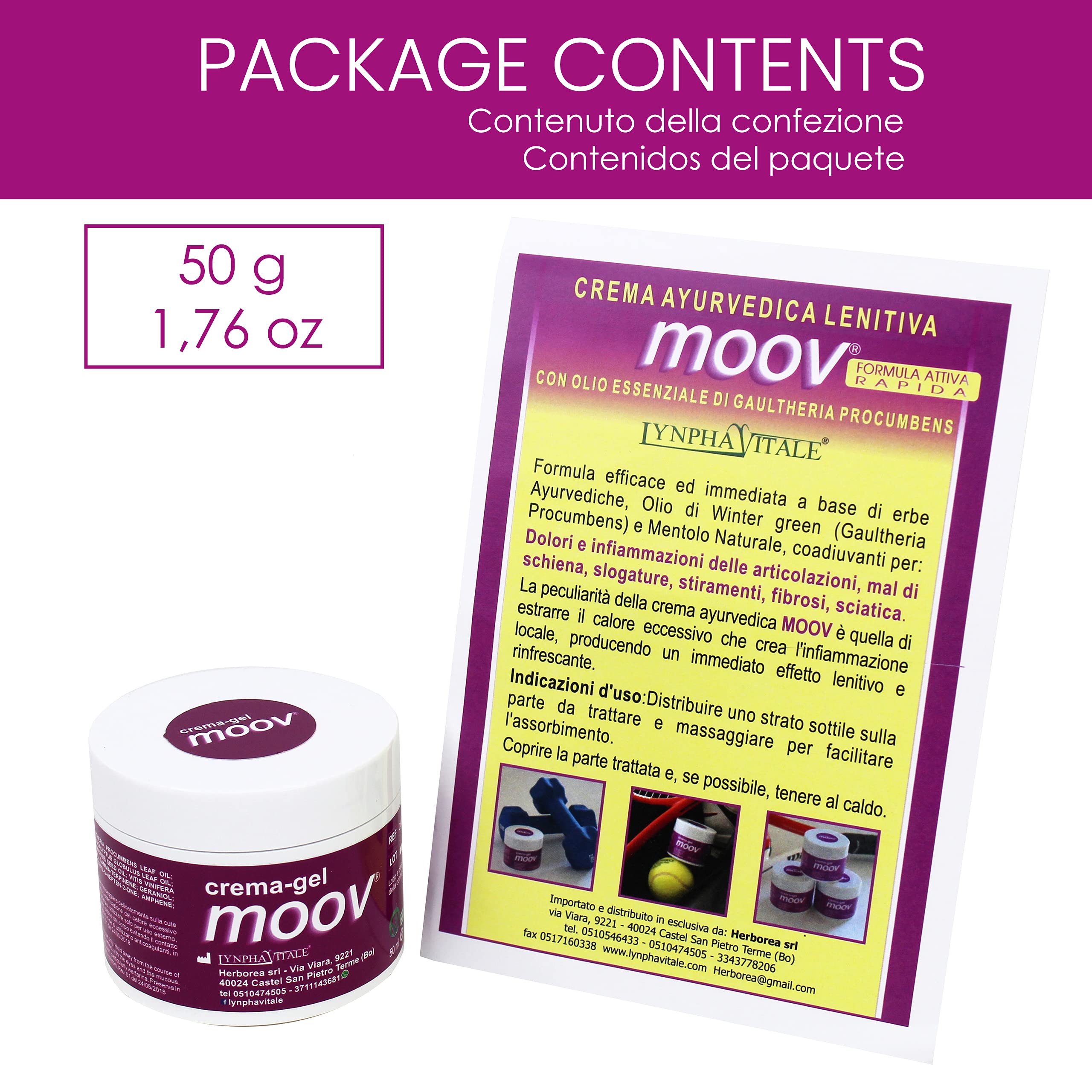 Moov Cream Gel 50 ml Pain Reliever Ideal for sprains Bruises tendinitis Rheumatism
