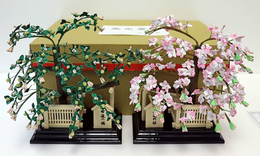 Amazon | ひな人形用道具 桜橘 右近・左近 小 W15.5×D10.5×H20