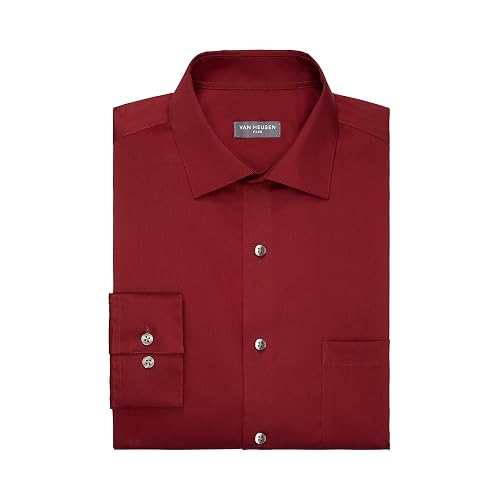 Van Heusen Men's Regular Fit Flex Collar Long Sleeve Dress Shirt - Wrinkle Free, Check Pattern - View #7