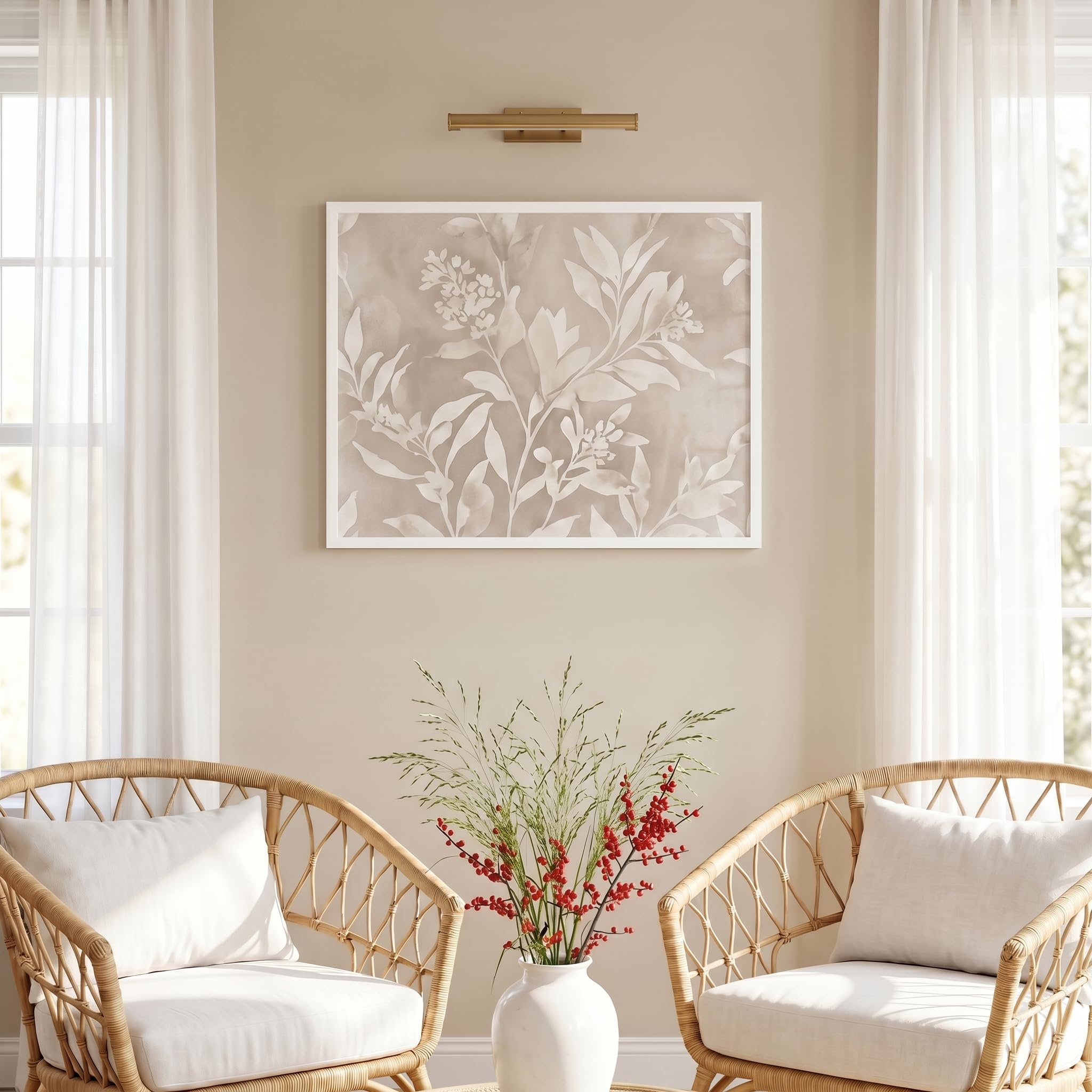 Americanflat Cadre photo blanc de 55,9 x 71,1 cm, cadre photo fin avec plexiglas poli – Cadre photo mural avec matériel de suspension pour affichage horizontal ou vertical, blanc