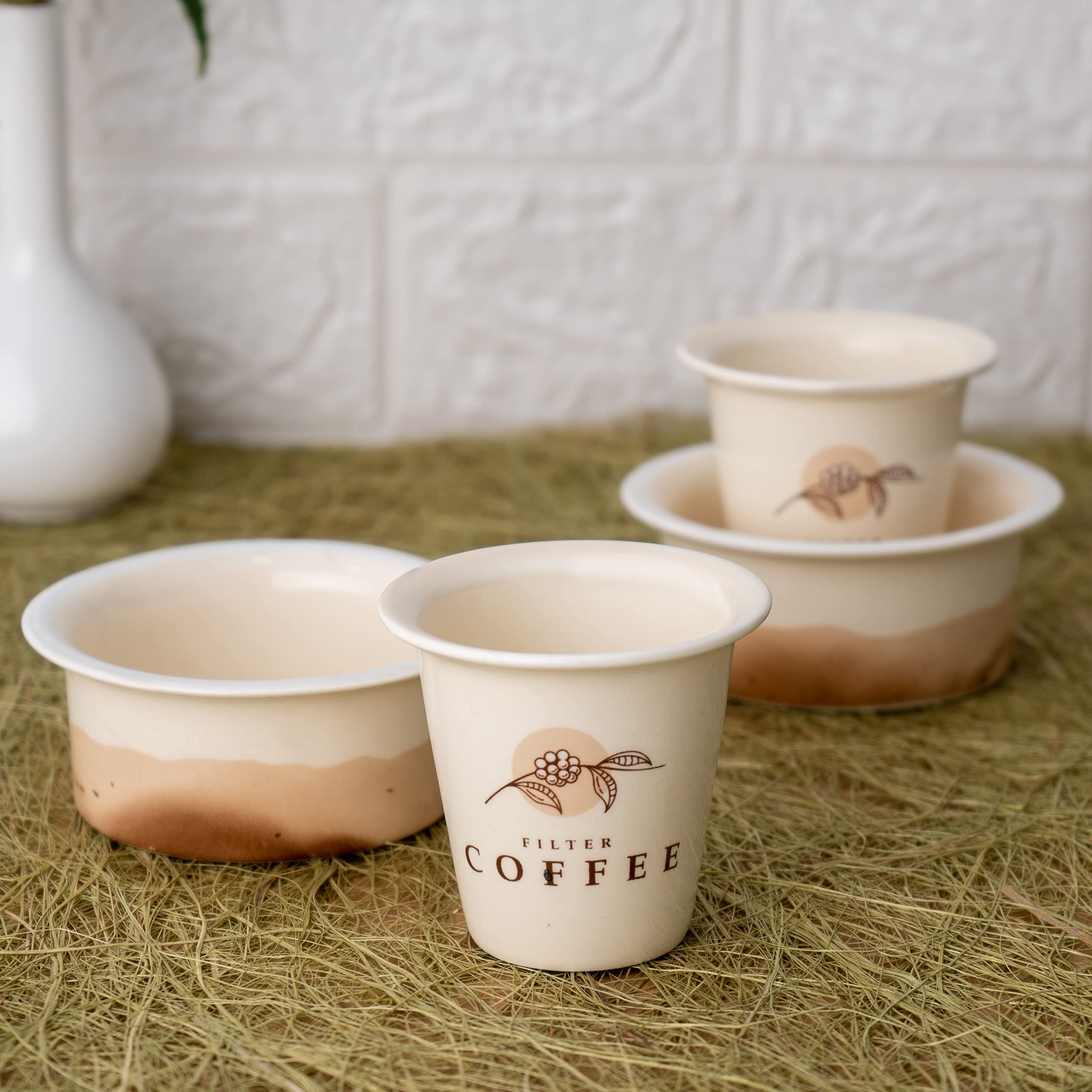 See full amazon price history chart for Clay Craft Fine Ceramic Dawara Tumbler| Dabara|Tumbler for Serving South Indian Filter Coffee/Tea - Pack of 4 (2 Tumblers + 2 Dabara) (Beige) Clay Craft Fine Ceramic Dawara Tumbler| Dabara|Tumbler for Serving South Indian Filter Coffee/Tea - Pack of 4 (2 Tumblers + 2 Dabara) (Beige) (B0BYD74NT7) Amazon Price History, Amazon Price Tracker