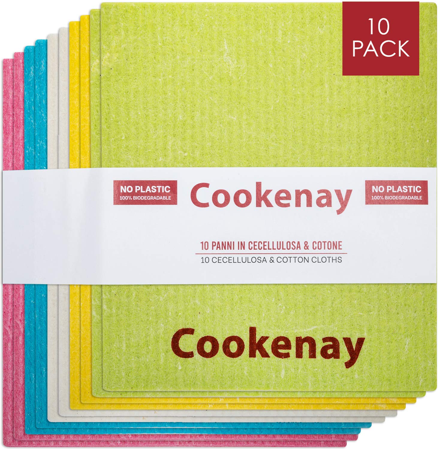 Strofinacci Svedesi Ecologici - 6 Pezzi Assorbenti, Per Cucina, Compostabili E Riutilizzabili - Foto 4