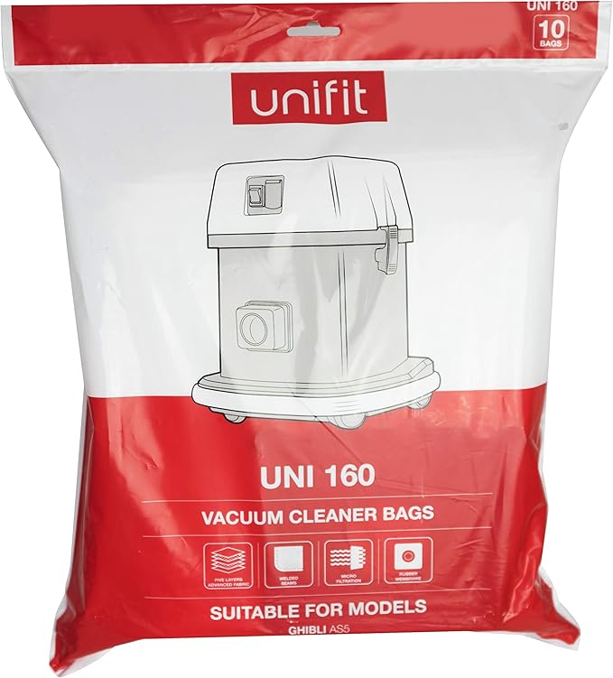 Unifit 160 Pullman As5 Vacuum Bags 10Pk Five Layers Of Advanced Fabric