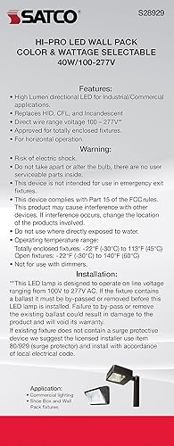 Miniatura 10 de Satco 40 W/LED/WP/CCT/E26/100-277 V