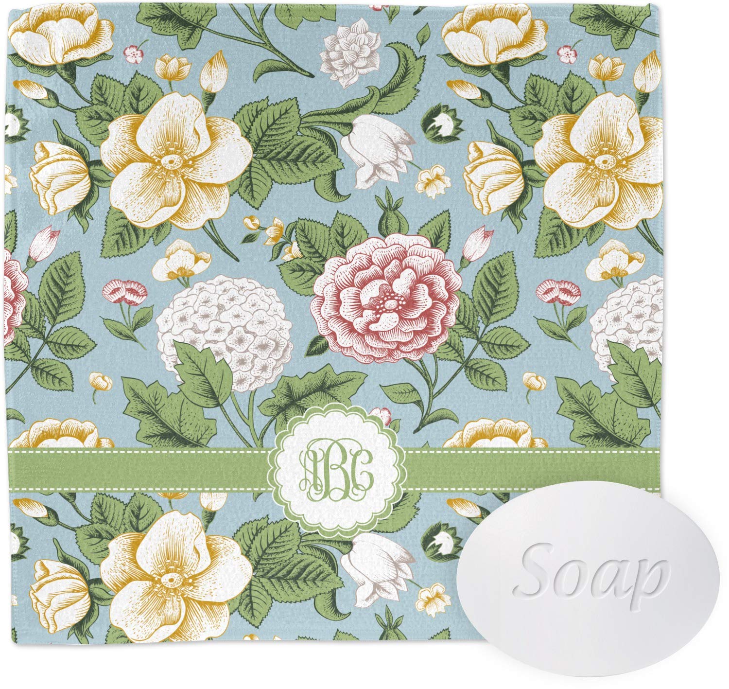 YouCustomizeIt Personalized Vintage Floral Washcloth