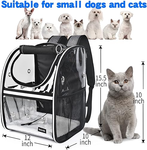 Miniatura 3 de BAGLHER Mochila transportadora para gatos, aprobada por aerolíneas, con almohadilla de forro polar para cachorros y animales pequeños