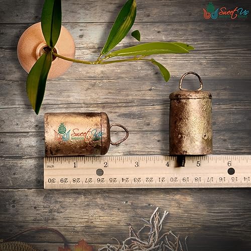 Miniatura 95 de Campanas de cascabel rústico vintage chic de ritmo musical de trineo polar, meditación, trabajo artesanal, recuerdos de fiesta, campanas de vaca