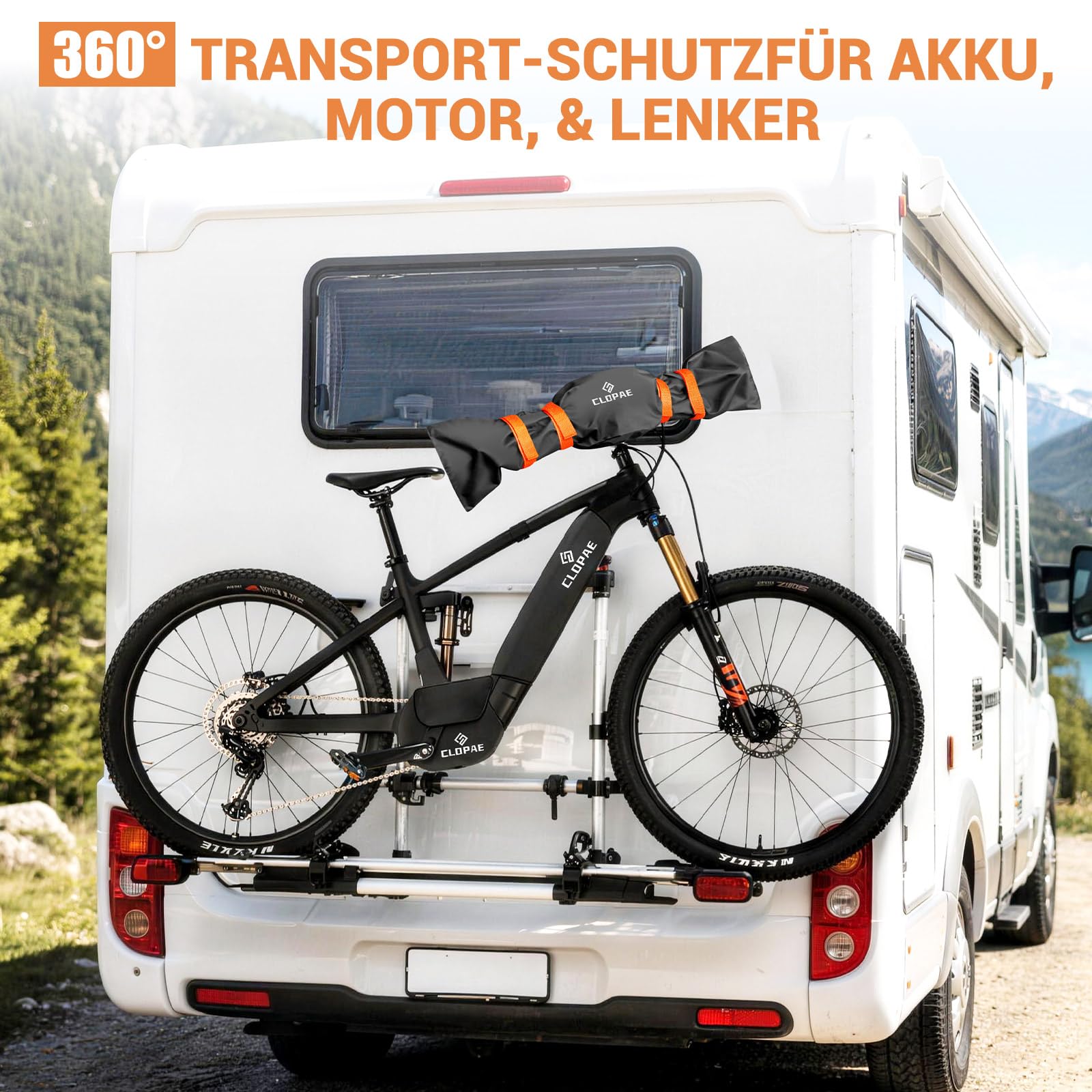 CLOPAE 3-Teiliges E-Bike Transportschutz Set, Lenker schutzhülle I Akku Schutzhülle I Motor Schutzhülle, E bike Schutzhülle Schutz vor Nässe, Staub und Schmutz