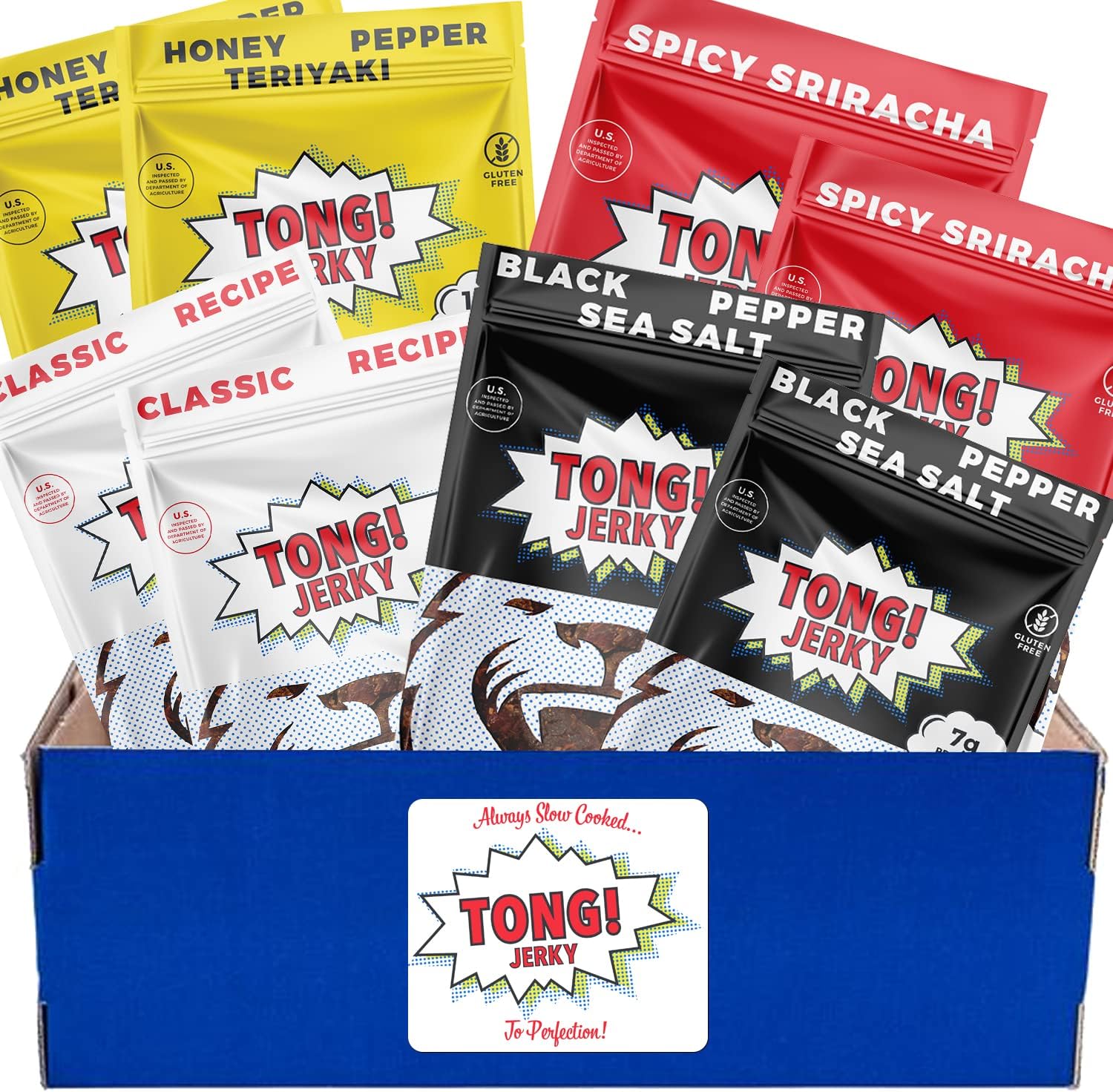 Tong Jerky Beef Jerky Gift Box The Ultimate Jerky Gift Basket for Men with Premium