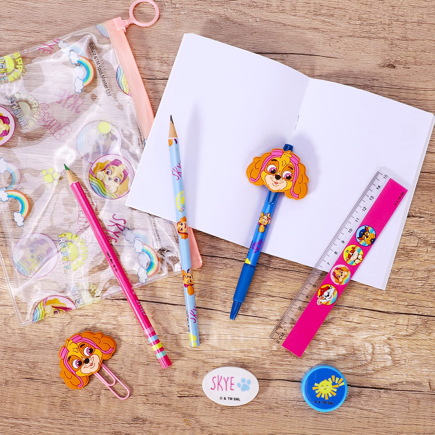 CERDÁ LIFE'S LITTLE MOMENTS Paw Patrol 9pcs Transparent Filled Pencil Case Stationery Set Waterproof Boys Girls Kids Children School Travel Exam - Image 4