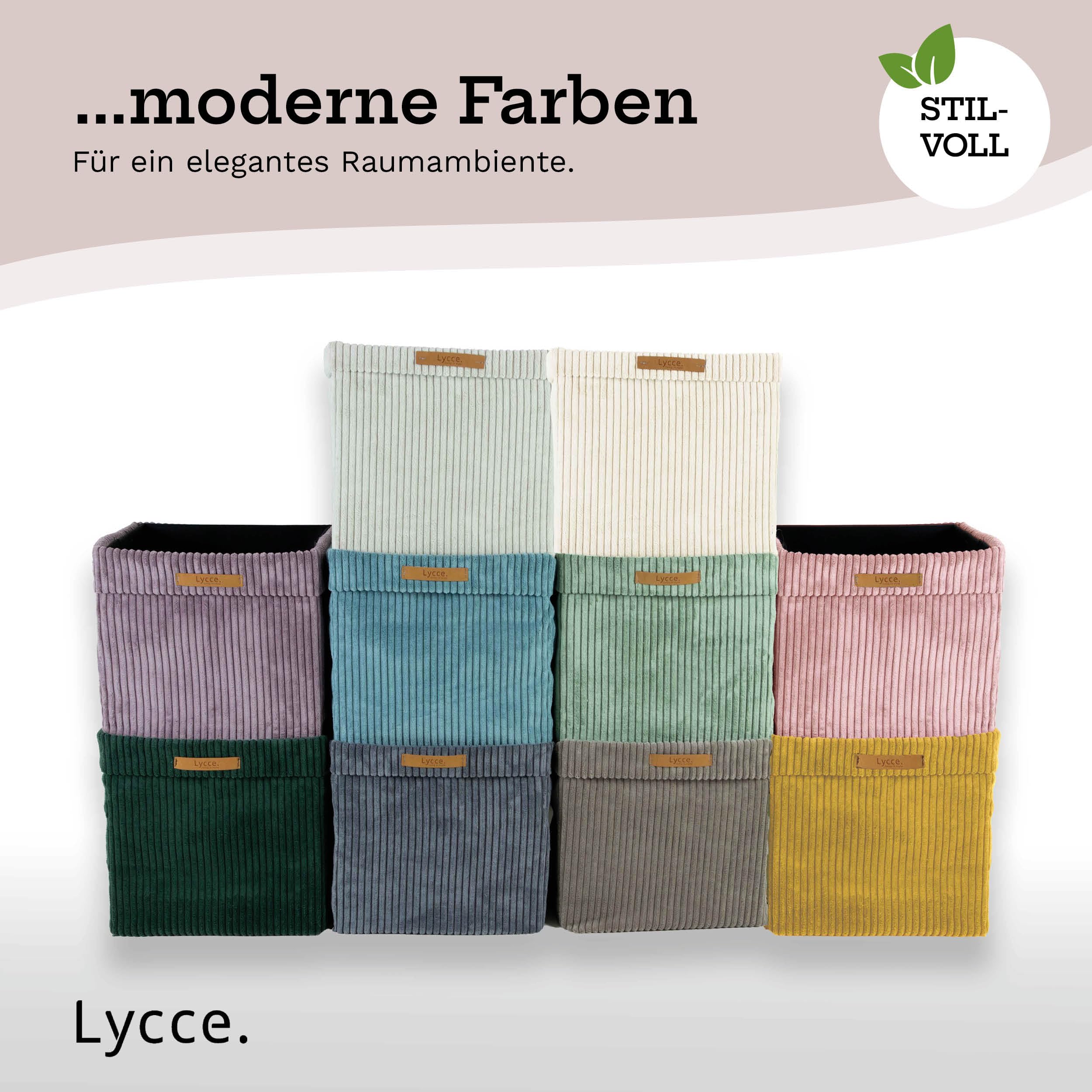 Lycce Kallax Box Cord 2er Set | Insert Kallax 33 x 33 x H31 cm | Scatola di archiviazione con rivestimento in corda rimovibile adatta per lo scaffale Kallax | Scatole di ordinamento pieghevoli in