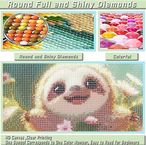 Miniatura 4 de KICHANG Kit de pintura de diamante de perezoso, kits de pintura de diamante 5D para adultos, kits de pintura de diamantes de bricolaje para arte de