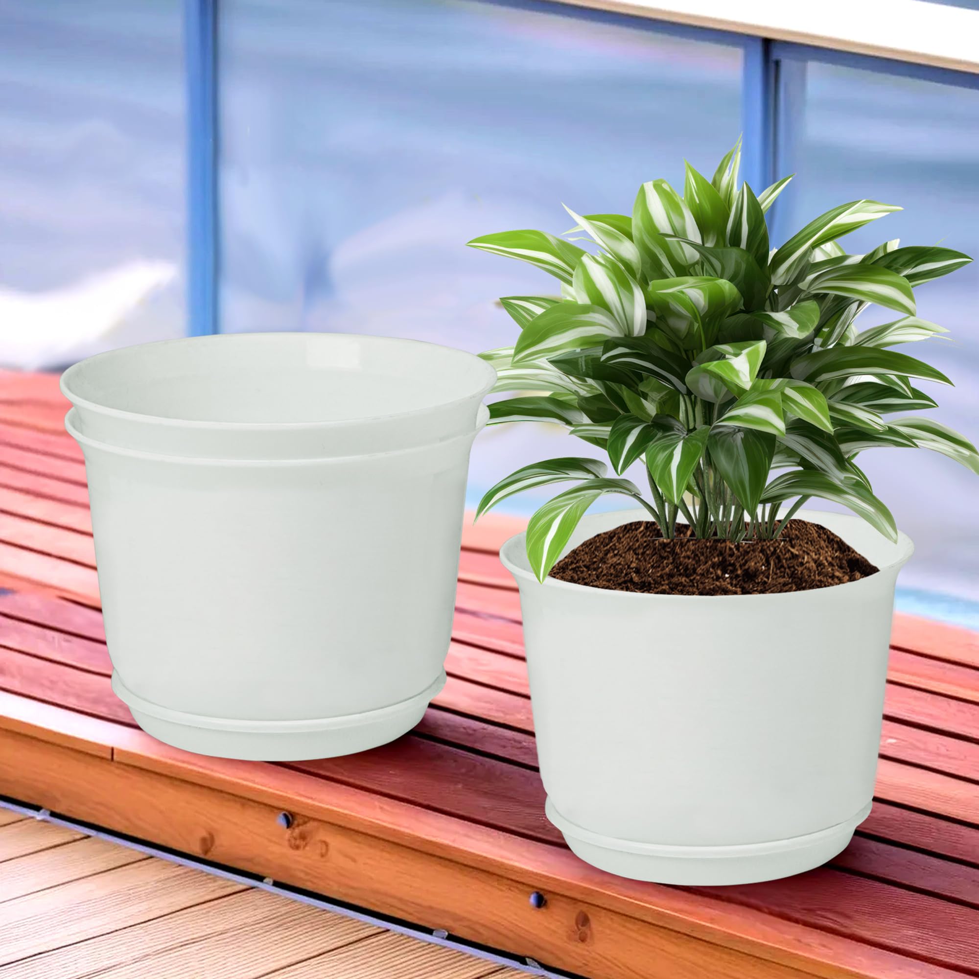 See full amazon price history chart for Kuber Industries Flower Pot | Flower Planter Pots for Indoor & Outdoor | Pot for Garden & Balcony Flowering | Mega Flower Pot | 6 Inch | Pack of 3 | White Kuber Industries Flower Pot | Flower Planter Pots for Indoor & Outdoor | Pot for Garden & Balcony Flowering | Mega Flower Pot | 6 Inch | Pack of 3 | White (B0CW62HJ8F) Amazon Price History, Amazon Price Tracker