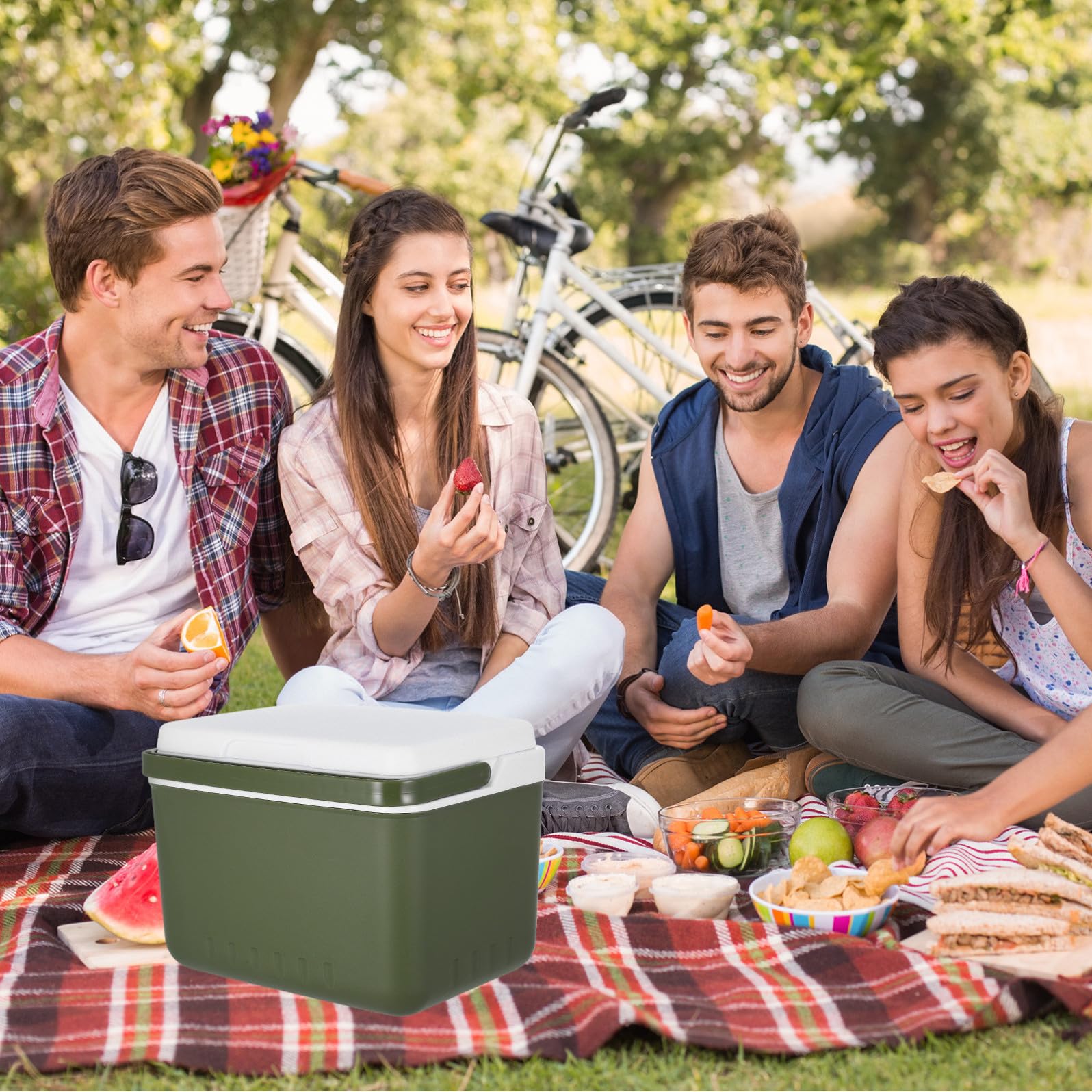 Frigorifero Portatile 6l con Isolamento Termico e Maniglia, Box Termico per Alimenti da Viaggio e Campeggio, Contenitore Refrigerante per Picnic, Barbecue e Attività Outdoor