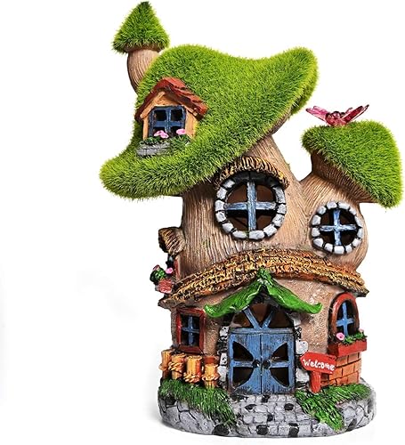 ASAWASA - Iluminación de fantasía para exteriores, pequeñas estatuas o esculturas, para el jardín o el patio, alimentación solar, iluminan de noche,