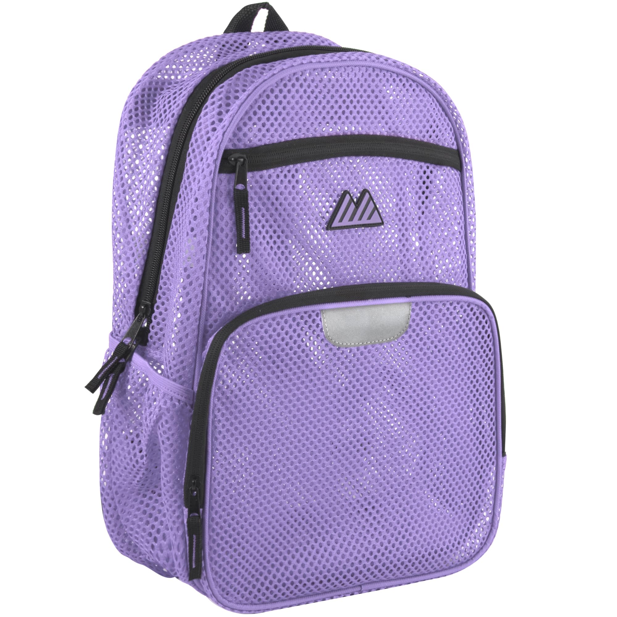 Summit Ridge Reflective Mesh School Backpack for Teens, Girls, Boys | Wire Frame Mesh Beach Backpack XL with Zipper (Purple)