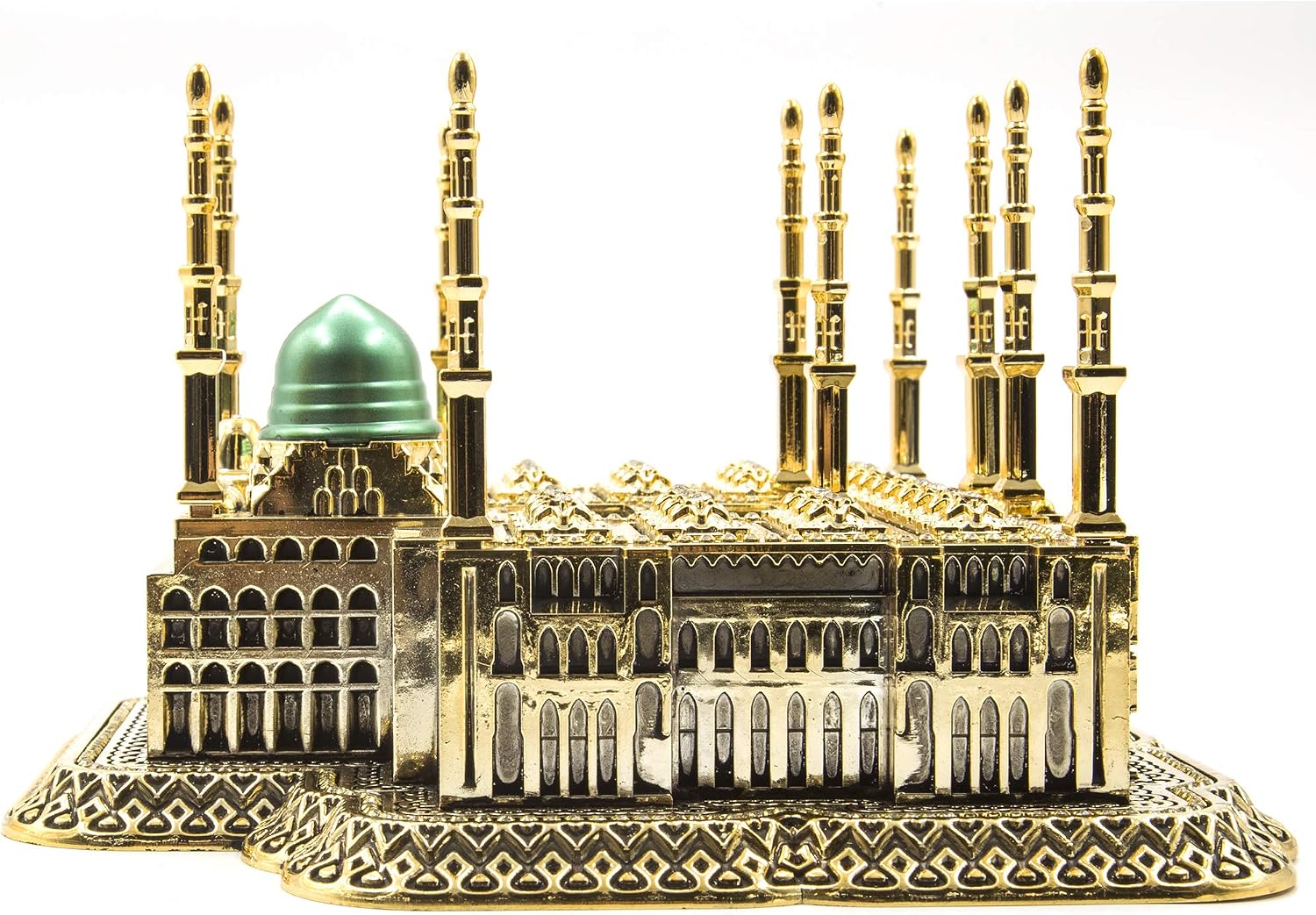 Modefa Islamic Turkish Table Decor Showpiece Gift Sculpture Figure Replica | Al-Masjid an-Nabawi Medina | The Prophet’s Mosque | Gold