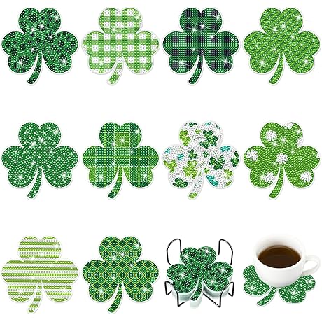 FairySandy 5D Diamond Coasters: Enchanting St. Patrick's Day Decor