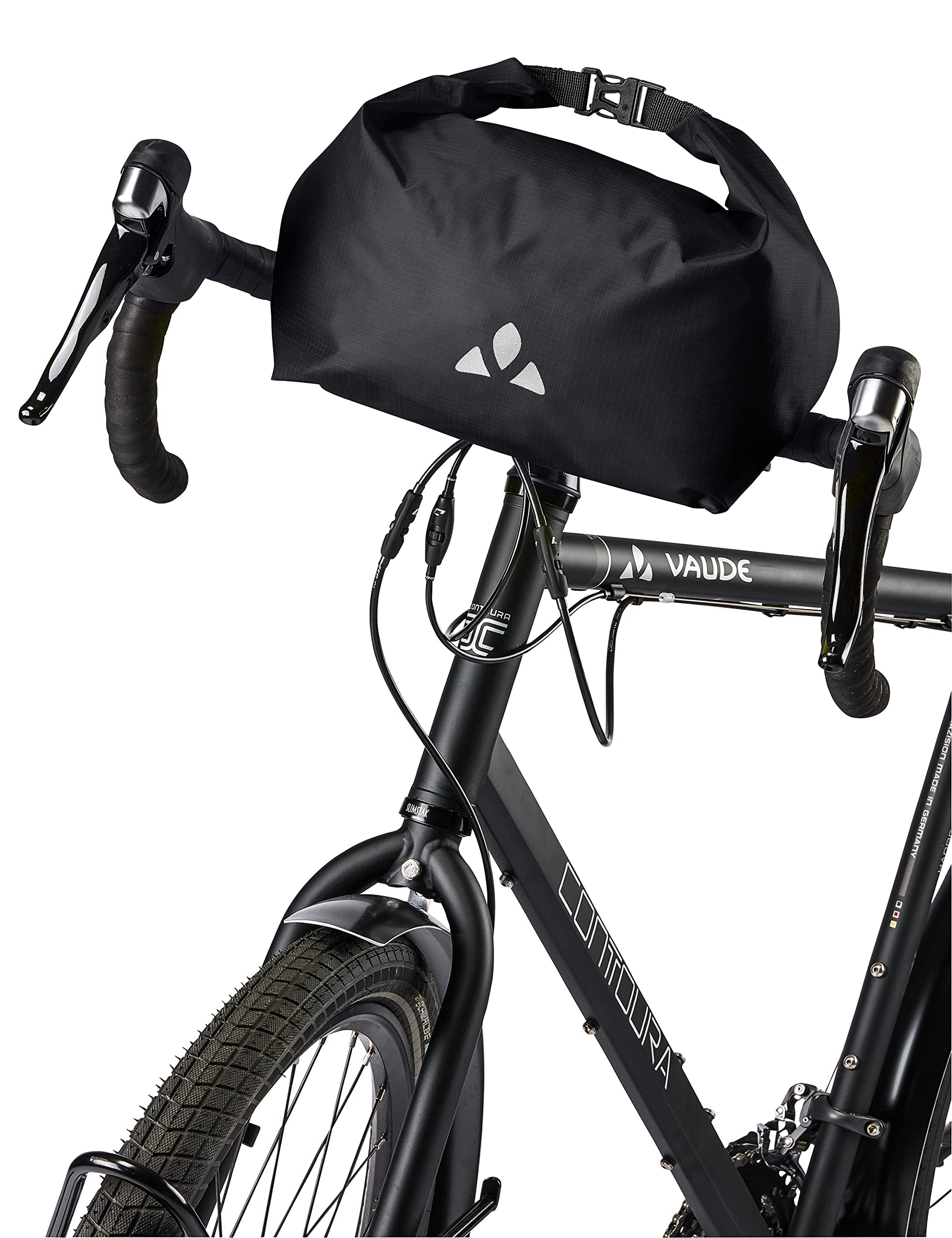 VAUDE Lenkertasche Aqua Box Light, 4 Liter Volumen, Ultraleicht, wasserdicht verschweißt, Made in Germany, Black Uni, Einheitsgröße Sport & Freizeit
