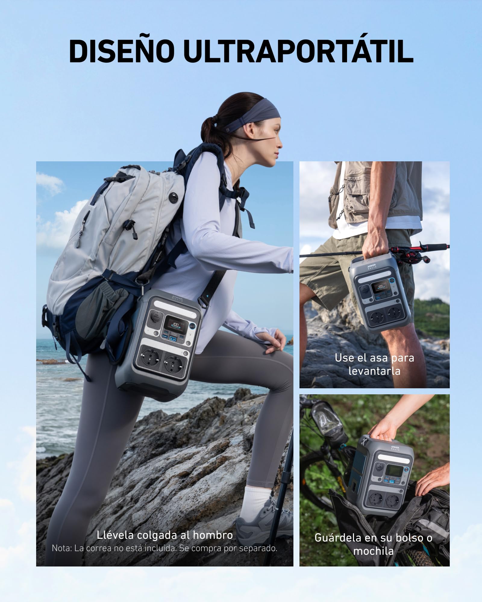Anker SOLIX C300 Portable Power Station, batería LiFePO4 de 288 Wh, generador solar de 300 W (sobrecarga de 600 W), carga rápida de 140 W, acampar, viajar y emergencias (panel solar opcional)